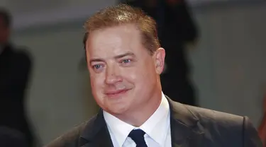 Brendan Fraser di Venice Film Festival 2022. (Foto: Joel C Ryan/Invision/AP)