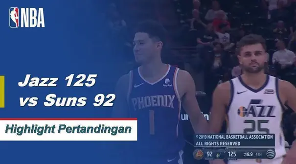 Utah mengalahkan Phoenix di kandang kendati ada 59 poin dari Devin Booker.