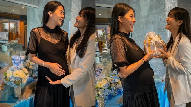 Rekan model Paula Verhoeven juga terlihat antusias dengan kehamilan sahabatnya.
