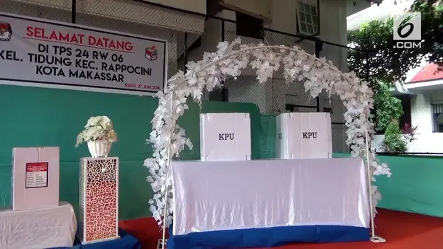 VIDEO: Unik, TPS Dihias ala Resepsi Pernikahan