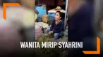 Seorang penjual sayur asal Purwokerto menjadi viral. Lantaran penampilannya yang mirip dengan Syahrini.