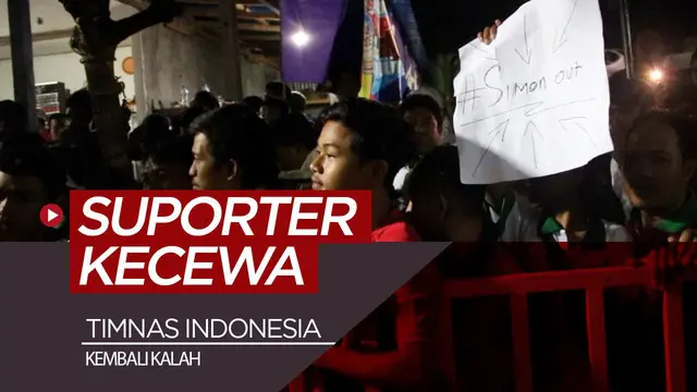 Berita video ekspresi kekecewaan suporter setelah Timnas Indonesia kalah dari Vietnam 1-3 di luar stadion Kapten I Wayan Dipta, Gianyar, Bali, Selasa (15/10/2019).