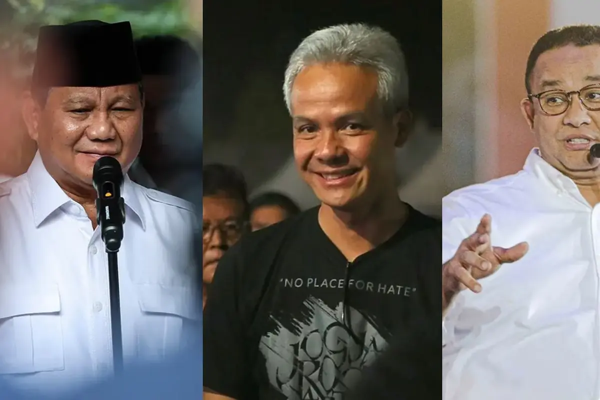 Prabowo Subianto, Ganjar Pranowo dan Anies Baswedan