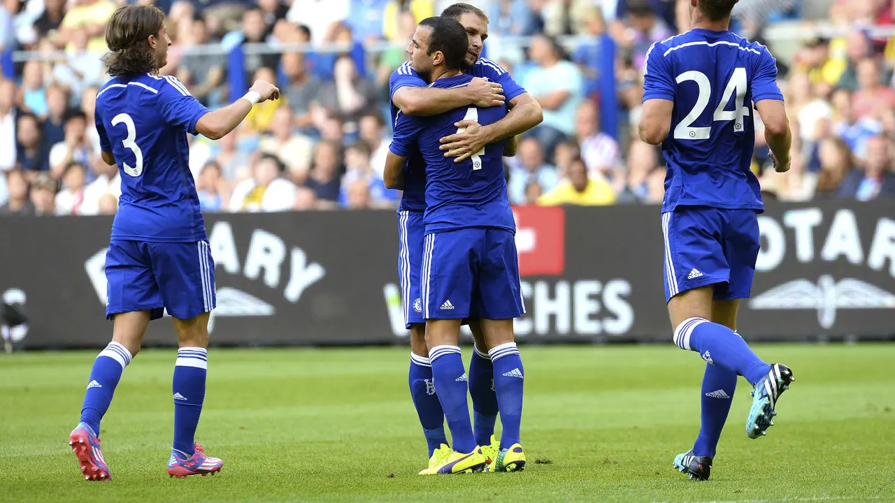 Perayaan Gol Chelsea (REUTERS/Toussaint Kluiters)