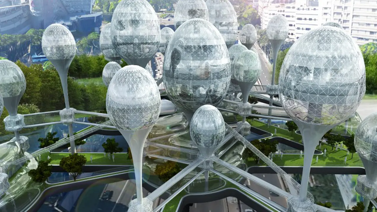 Menara Telur Rencana Kota Paris di Masa Depan