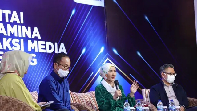 Direktur Utama PT Pertamina (Persero) Nicke Widyawati dalam acara Bincang Santai dengan Pimpinan Redaksi Media. (Dok Pertamina)