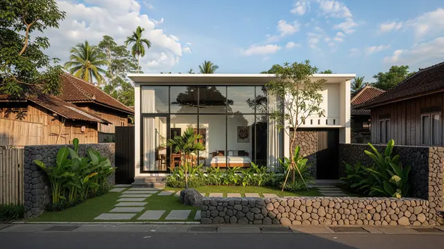 Gambar Rumah Minimalis Desa dengan Halaman Kecil tapi Terlihat Eksklusif/Gemini AI