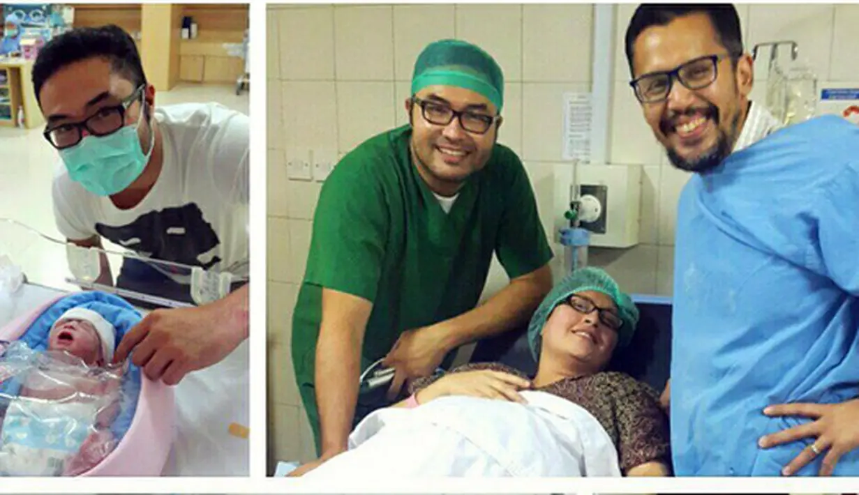 Air mata Surya tak bisa dibendung saat akan mengazankan dua buah hatinya. Saat mendekat, dan melihat anaknya, Surya tak kuasa menahan air matanya yang terus menetes. (Instagram/suryasaputra)