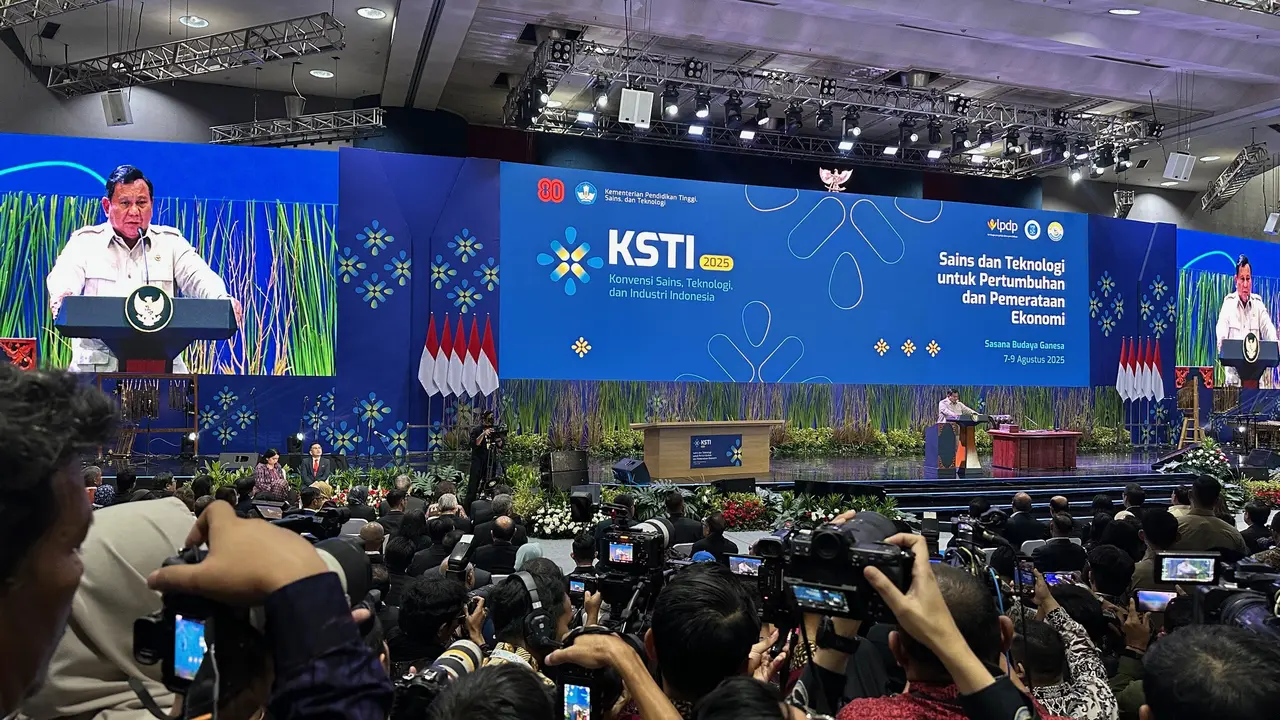 Presiden Prabowo Subianto menghadiri Konvensi Sains, Teknologi, dan Industri Indonesia atau KSTI 2025.