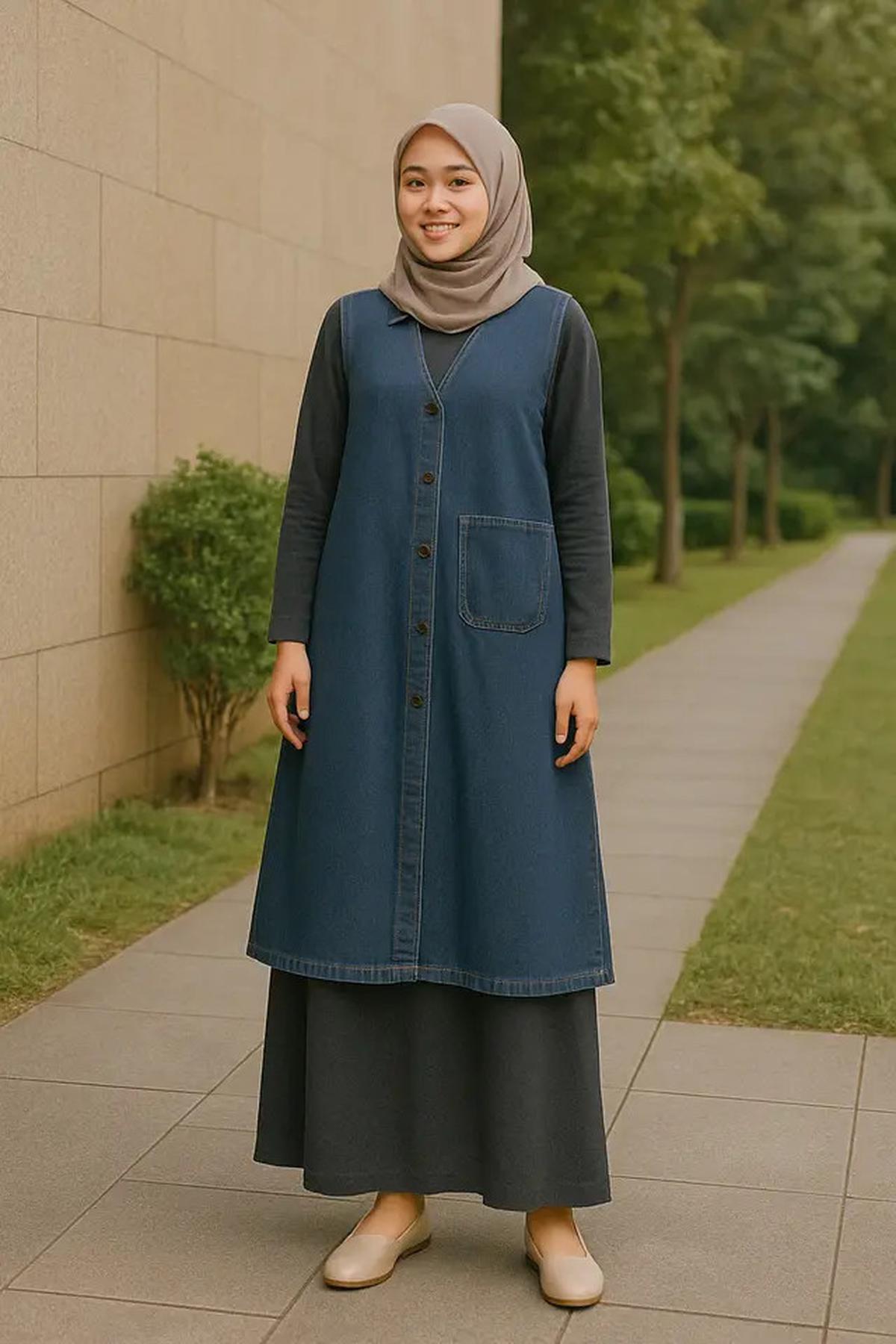 5 Model Gamis Rompi Terbaru 2025, Berikan Kesan Modern sekaligus Sopan