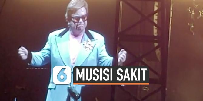 VIDEO: Elton John Menangis Tak Dapat Selesaikan Konser di Auckland