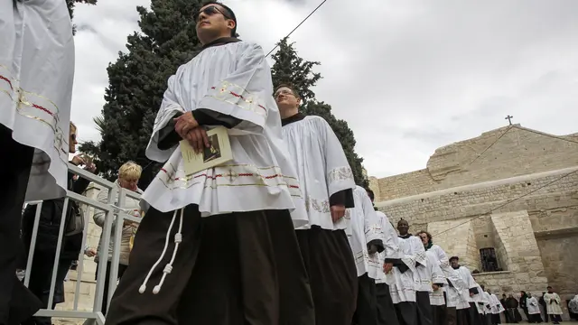 Menengok Prosesi Natal Umat Kristiani Palestina di Kota Betlehem
