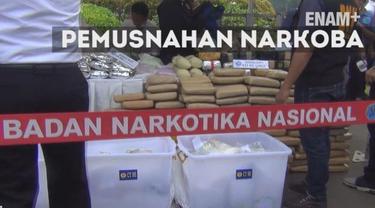 Presiden Jokowi pimpin pemusnahan barang bukti narkoba di monas