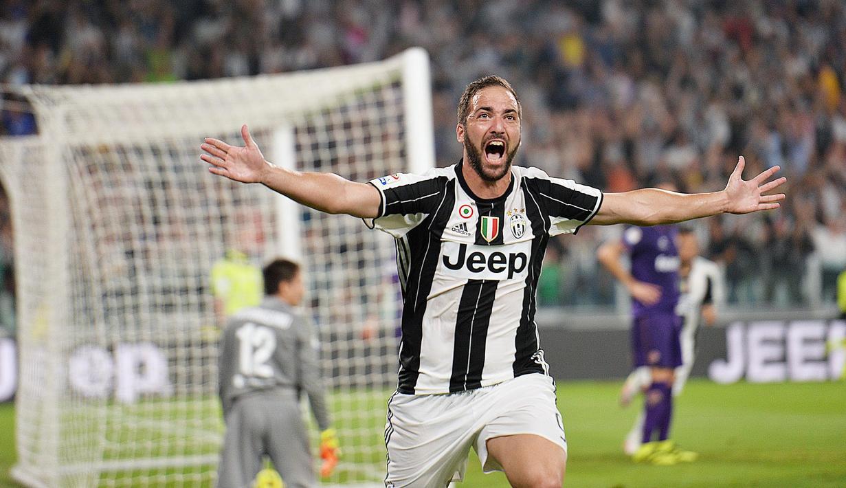 Penyerang Juventus, Gonzalo Higuain hingga pekan ke-9 telah mengoleksi enam gol untuk Si Nyonya Tua. (EPA/Alessandro Di Marco)