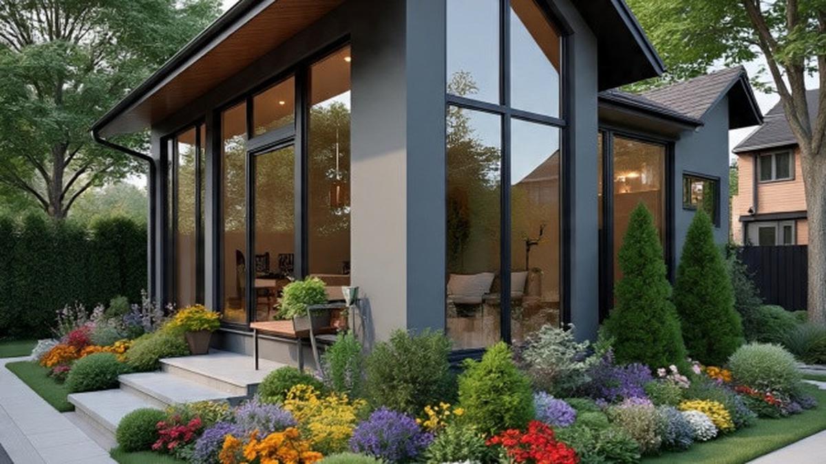 10 Desain Rumah 6x9 Meter dengan Teras Mini dan Taman Depan, Hunian Kecil Super Asri