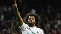 Pemain Real Madrid, Marcelo terpilih menjadi salah satu bagian dari tim terbaik FIFA FIFPro World11 award 2017 pada ajang  The Best FIFA Football Awards, di London. (AFP/Pierre-Philippe Marcou)