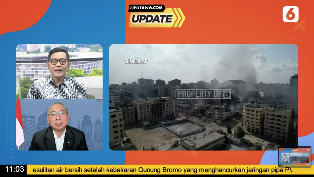 Duta Besar RI untuk Yordania dan Palestina Ade Padmo Sarwono menceritakan kondisi terkini pasca serangan Hamas ke Israel dalam program Liputan6 Update, Rabu (11/10/2023).