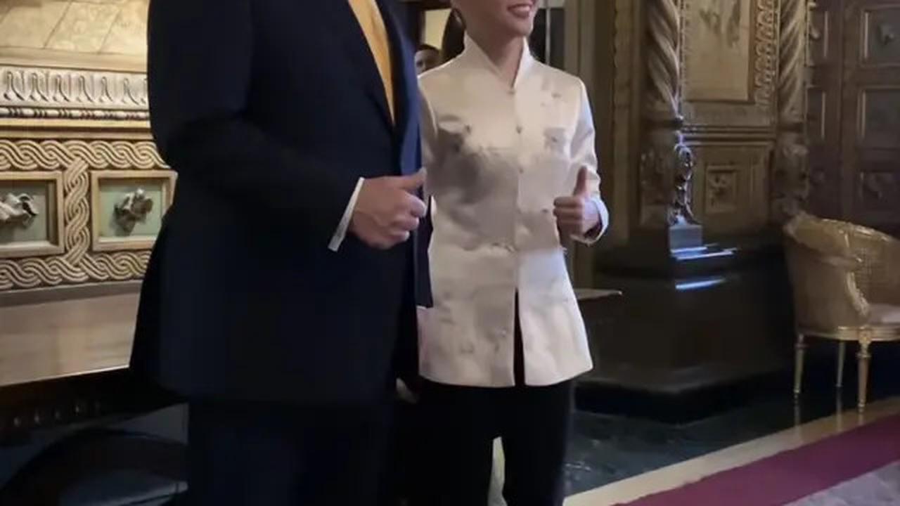 6 Potret Tampilan Angela Tanoesoedibjo Bertemu Donald Trump Sebelum Pelantikan Presiden Amerika, Dibalut Kebaya Modern Putih