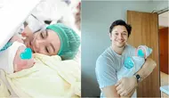 Momen Tengku Dewi Putri melahirkan anak kedua. Andrew Andika pamer gendong sang buah hati. (sumber: Instagram/tengkudewiputri_tdp/andrewandika)