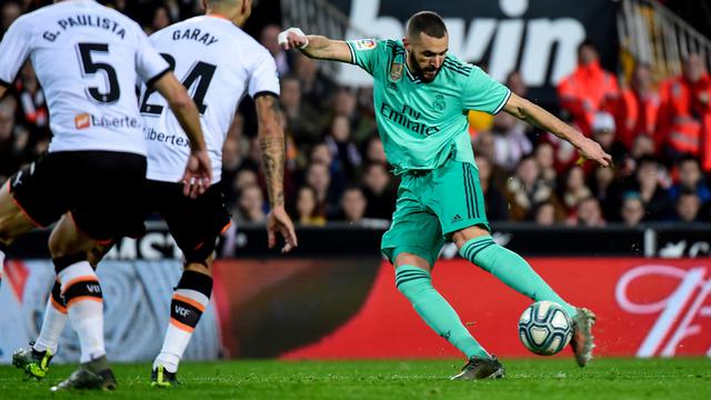 Striker Real Madrid Karim Benzema (JOSE JORDAN / AFP)