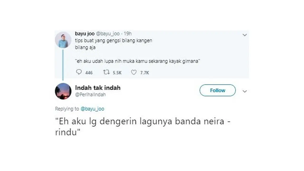 Cara Bilang Kangen yang lucu
