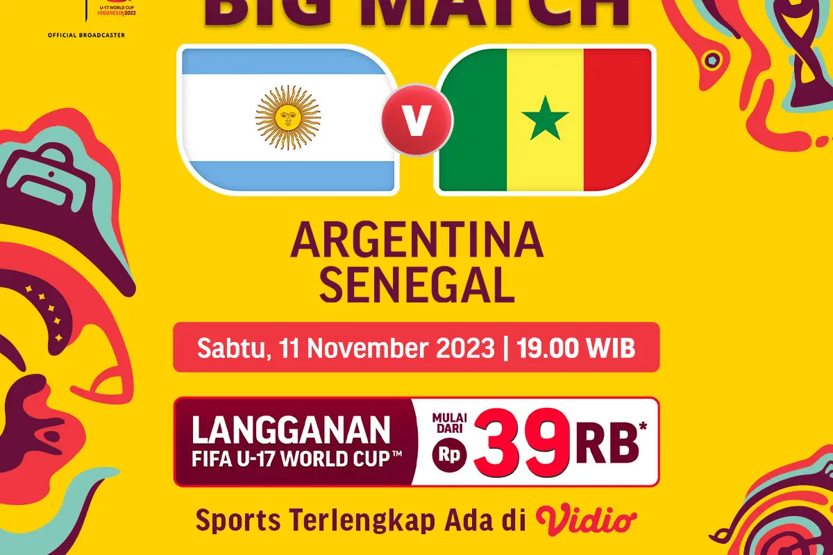 Jadwal dan Link Streaming Argentina U-17 vs Senegal U-17 di Vidio