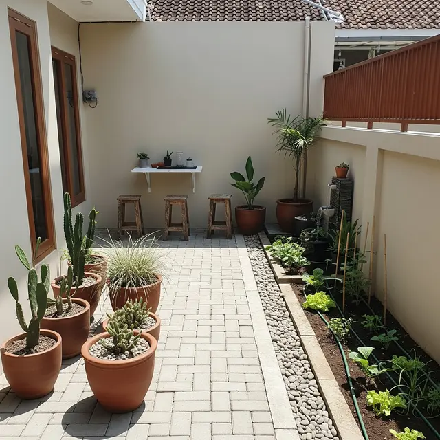 9 Desain Rumah Type 36 dengan Taman Hemat Air, Hunian Asri dan Lestari