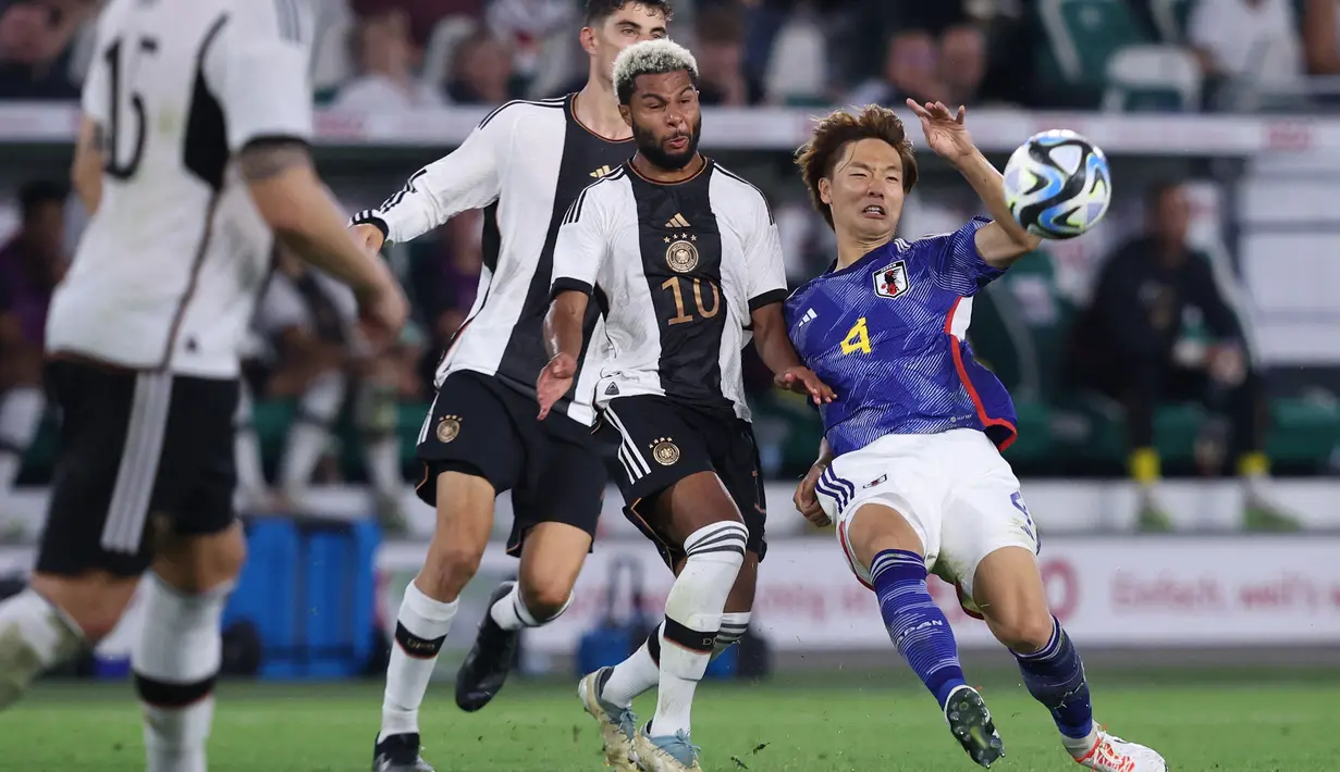 Kekalahan dari Jepang membuat Jerman berarti sudah lima pertandingan gagal menang. (Photo by Ronny HARTMANN / AFP)