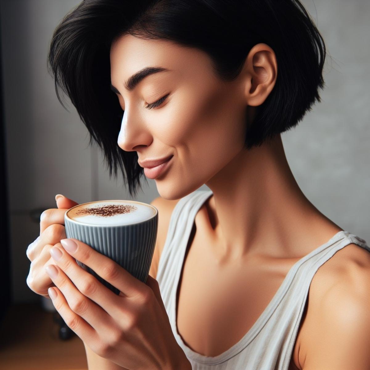 ilustrasi minum kopi
