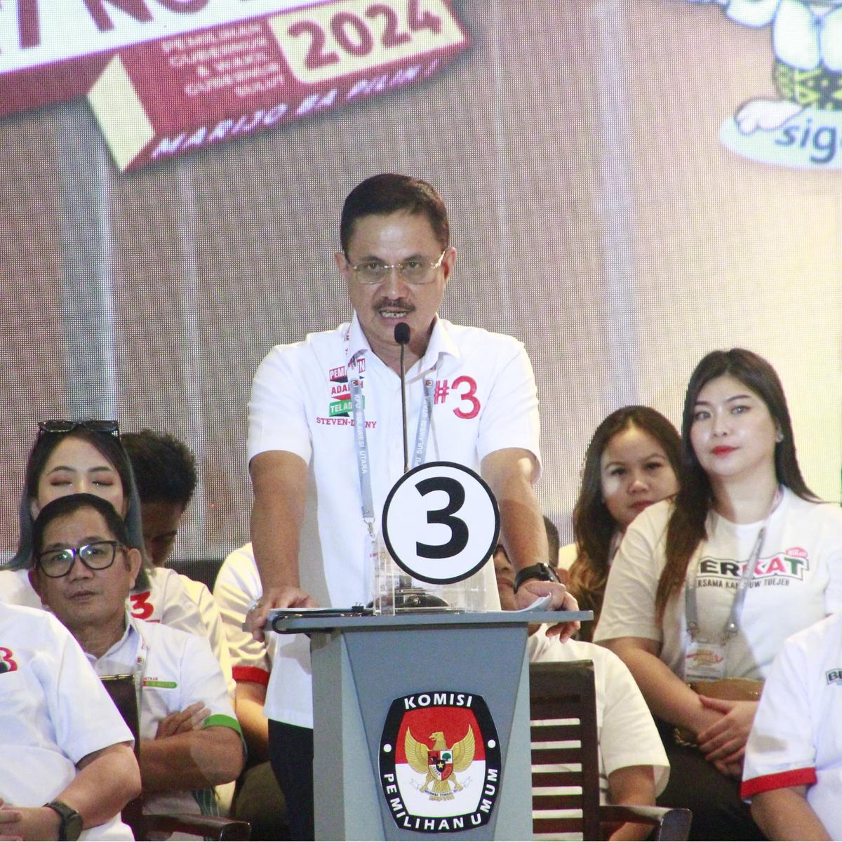 Steven Kandouw dan Alfred Denny Tuejeh Saat Debat Ketiga Pilgub Sulut