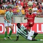 Liverpool berhasil meraih kemenangan 1-0 atas Real Betis pada laga pramusim 2024 di&nbsp;Acrisure Stadium, Pittsburgh, Pennsylvania, Sabtu (27/7/2024) pagi WIB. (Justin Berl/GETTY IMAGES NORTH AMERICA/Getty Images via AFP)