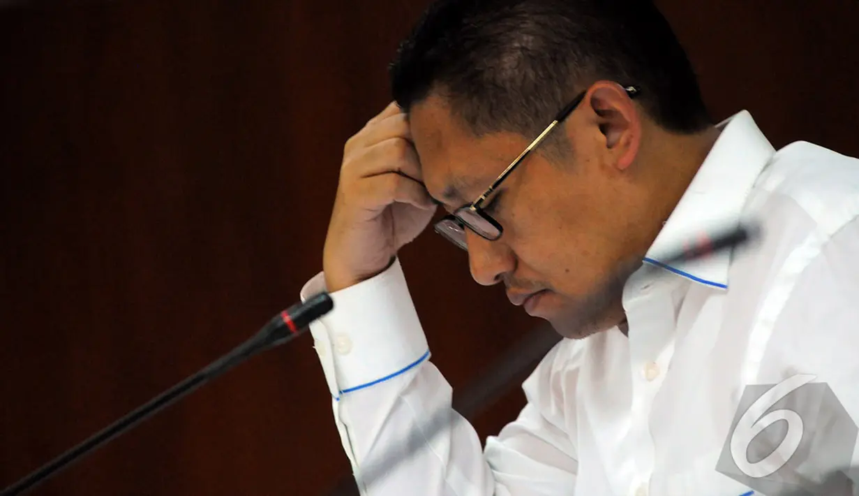 Sidang dengan terdakwa Anas Urbaningrum kembali digelar Pengadilan Tipikor, Jakarta, Kamis (26/6/2014) (Liputan6.com/Faisal R Syam)