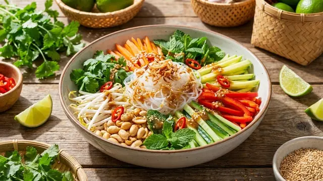 Ilustrasi Variasi Menu Mi Sohun untuk Ide Jualan Makanan Sehat/Gemini AI