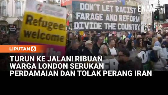 Aksi Besar di London! Ribuan Orang Bersatu Tolak Perang Iran dan Serukan Persatuan