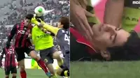 Disaksikan Keluarganya, Pemain Ini Alami Benturan Parah