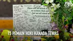 Ratusan orang berkumpul di arena hoki usai kecelakaan bus yang menewaskan 15 orang tim hoki junior Kanada.