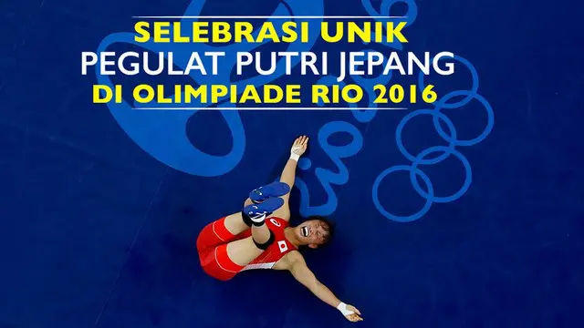 Video selebrasi heboh Eri Tosaka pegulat putri Jepang yang menggendong pelatihnya usai meraih medali emasi di Olimpiade Rio 2016.
