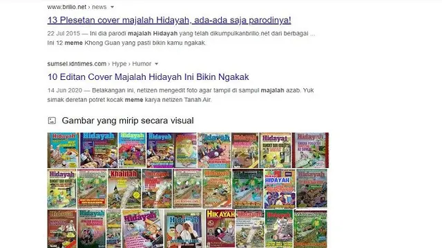 Gambar Tangkapan Layar Penelusuran Gambar dengan Google Reverse Image.