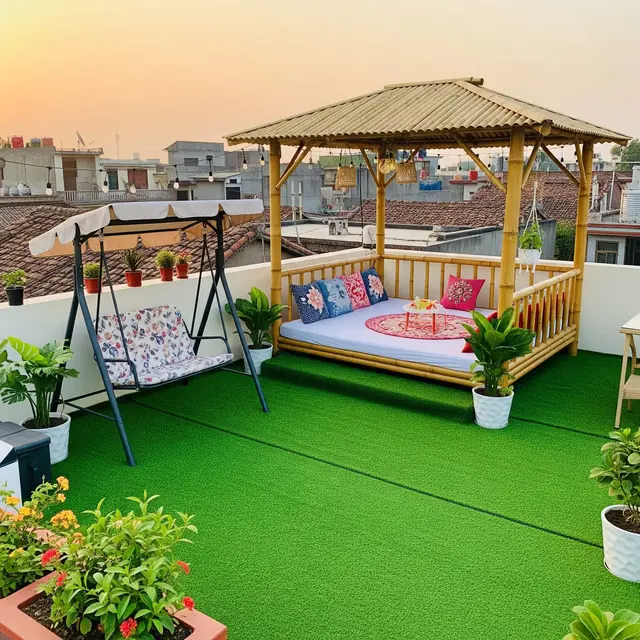 Desain Teras Rooftop Kecil Sebagai Spot Nongkrong
