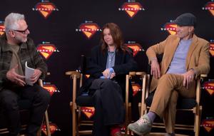 James Gunn, Milly Alcock, dan sutradara Craig Gillespie. (dok. Warner Bros Pictures)