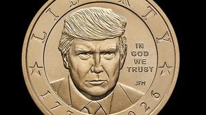 Potret Koin US$ 1 Bergambar Donald Trump