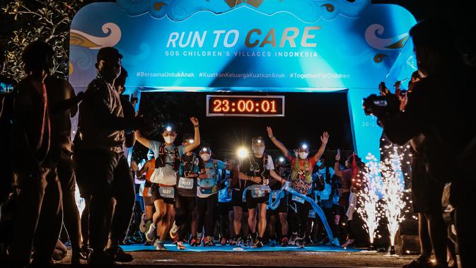 Para peserta Run To Care 2021 akan menempuh jarak total 150 kilometer dari Jimbaran ke Tabanan (Dokumentasi Run To Care 2021 Kem(Bali))