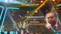 Humas BNPB Sutopo Purwo Nugroho Raih Penghargaan Liputan6 Awards 2019 (Liputan6/Nanda Perdana)