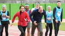 Kate Middleton, Prince William dan Prince Harry melakukan latihan untuk London Marathon 2017 di Februari 2017. (Daily Express)