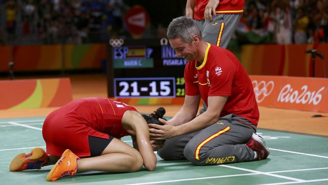 Carolina Marin berhasil merebut medali emas Olimpiade Rio 2016