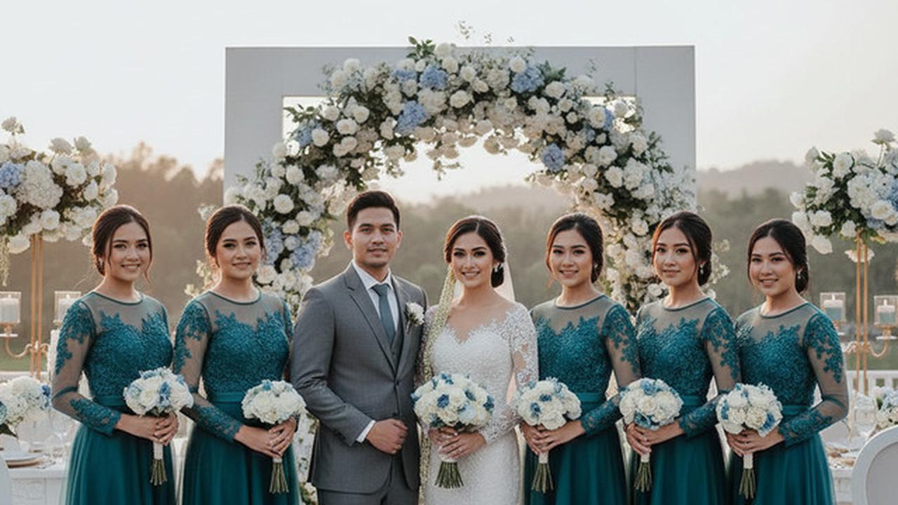 7 Model Baju Bridesmaid Emerald Blue, Terlihat Anggun dan Kompak