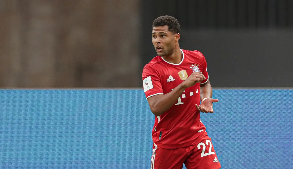 5. Serge Gnabry - Gnabry menjadi salah satu pemain sayap terbaik di kompetisi Liga Champions musim ini. Pemain berusia 25 tahun ini mencetak 9 gol dari 10 penampilan bersama Bayern Munchen di Liga Champions 2019/2020. (AFP/Michael Sohn/pool)