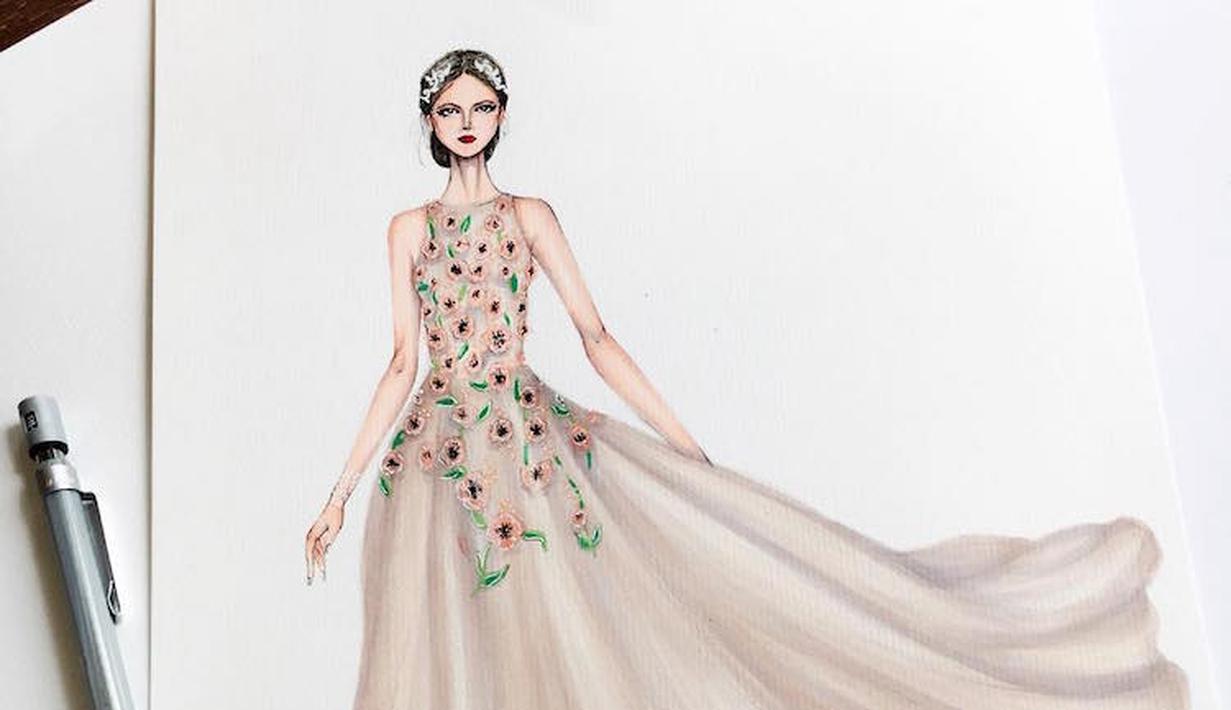 20 Koleski Terbaru Gambar Sketsa Dress Tea And Lead