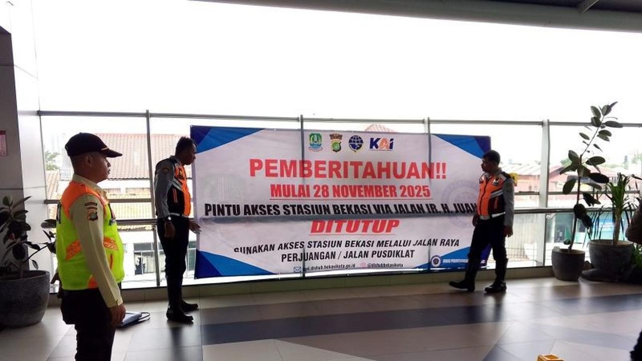 Resmi! Penutupan Pintu Selatan Stasiun Bekasi Dimulai 28 November 2025, Akses Dialihkan