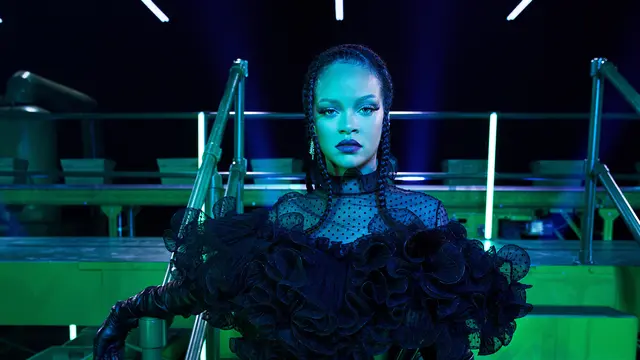 Rihanna dalam Savage X Fenty Show (Dennis Leupold/Savage X Fenty via AP)